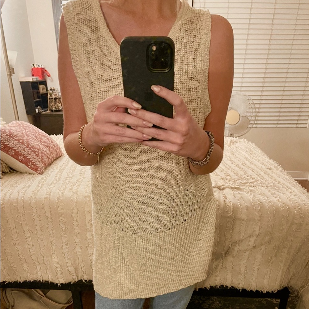 Ivory Sweater Tank Top